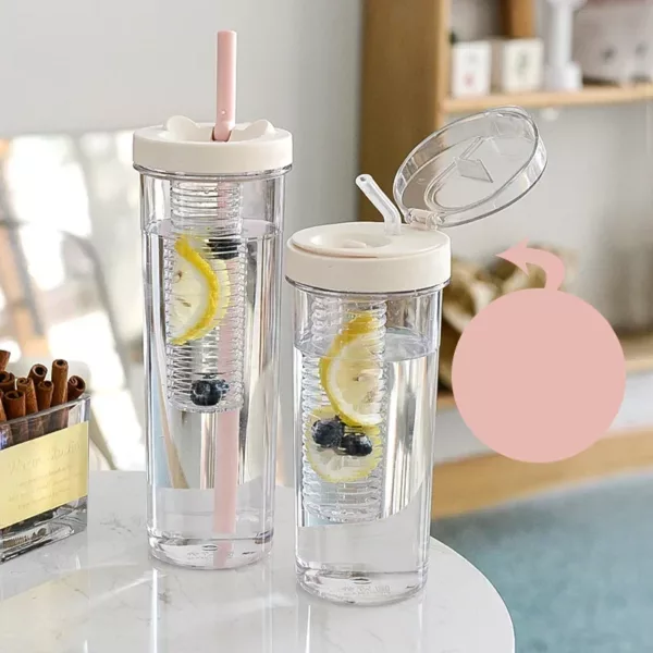 Gourde avec paille et infuseur 700 ml – Image 4