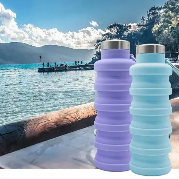 Bouteille d'eau pliable en silicone 800 ml – Image 3