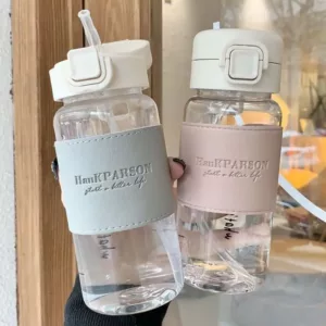 Gourde avec Paille Anti-Fuite 500 ml