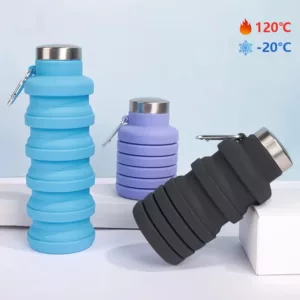 Bouteille d'eau pliable en silicone 800 ml