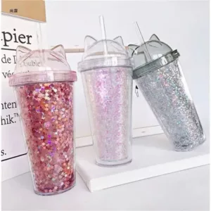 Gourde chat à paillettes 450 ml