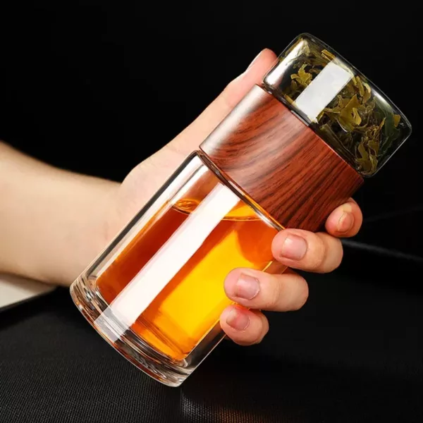 Gourde en verre avec infuseur 230 ml – Image 4