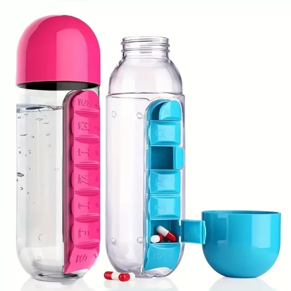 Gourde avec Pilulier intégré 600 ml – Image 3
