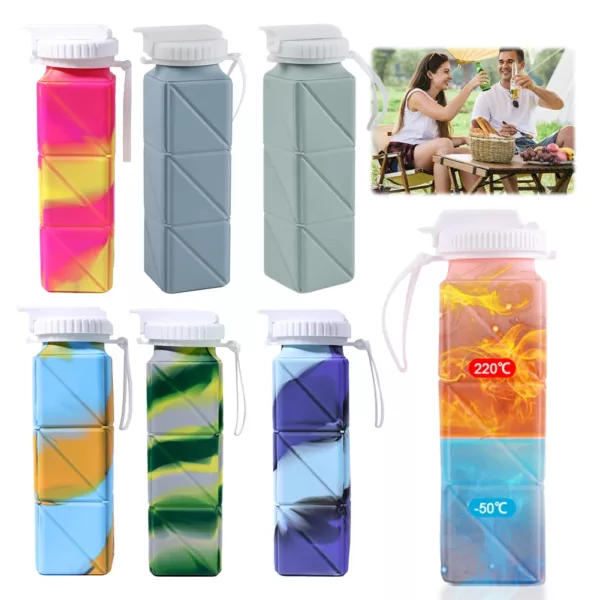 Bouteille d'eau Pliable avec Paille 620 ml