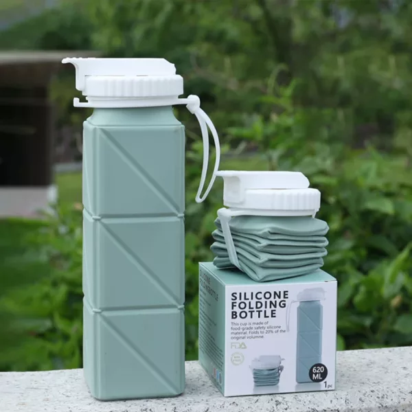 Bouteille d'eau Pliable avec Paille 620 ml – Image 2