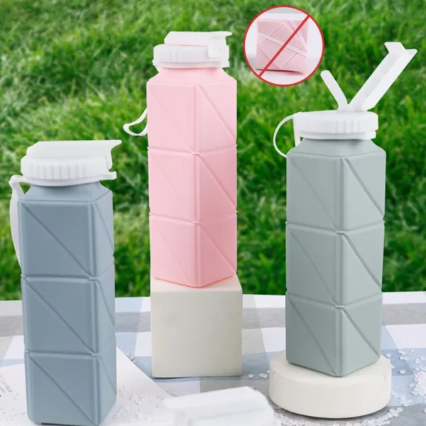 Bouteille d'eau Pliable avec Paille 620 ml – Image 4