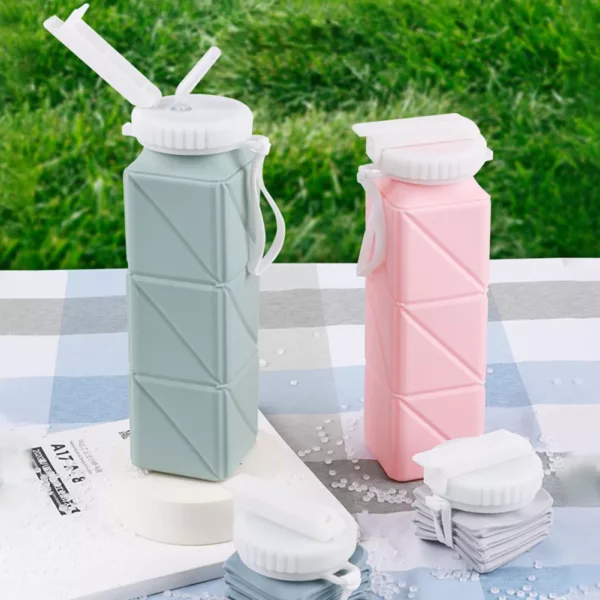 Bouteille d'eau Pliable avec Paille 620 ml – Image 3