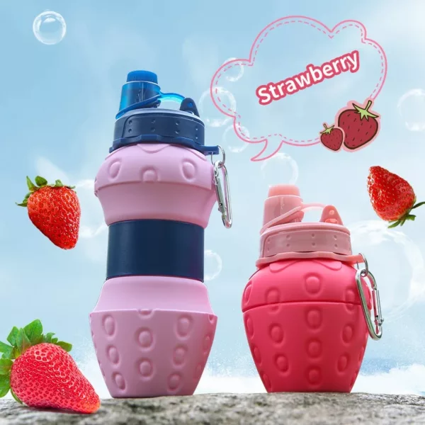 Gourde Fraise Pliable 500 ml