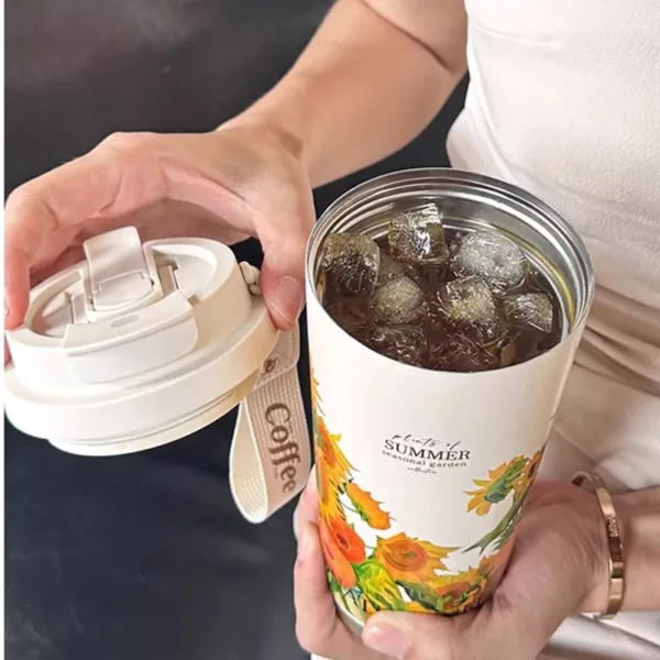 Gourde isotherme fleur 500 ml – Image 4