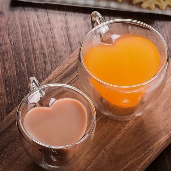 Mug en Verre Double Paroi Cœur – Image 3